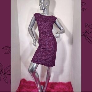 ALIX TAKA? EMBROIDERY MAGENTA DRESS.